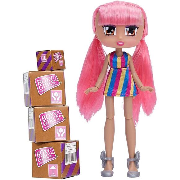 Boxy Girls Pink Hair Jade Doll + Extra Outfit and Shoes - Picture 7 of 8